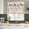 thumbnail image 4 of Thanksgiving Pumpkin Curtain Valances for Windows, Kitchen Valance Window Treatments Panel 2 Pack, Turkey Sunflowers Fall Maple Rustic Rod Pocket Short Curtains for Bathroom Bedroom 42 x 18 Inch, 4 of 8