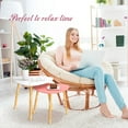 thumbnail image 7 of Bambloom Modern Small Coffee Table,Wood Nesting End Table for Living Room,21.7"L x 21.7"W x 17.7"H,Pink, 7 of 7