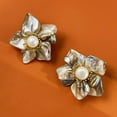 thumbnail image 5 of Shell Flower Brooch Pin for Women Boho Pearl Floral Badge Corsage Lapel Pins Scarf Clip Wedding Party Dance Banquet Dress for Clothes Accessories Jewelry, 5 of 5