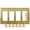 Rocker 4-Gang 1-Pack, variant on Rio Salto BRASS Deco Collection Standard Size Metal Toggle Switch Gold Outlet Cover or Light Switch Cover Wall Plate Single Wallplate Covers 1 Gang Brushed Brass Togle 1-Gang 10-Pack