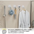 thumbnail image 4 of RGHJAR-Adhesive Shower Hooks for Bathroom - Extra Sticky Stainless, Wall Hooks for Hanging Towel, Razor, Loofah, Robe, Coat, Heavy Duty Hanger for Kitchen, Bedroom, Door, Metal, Matt White, 6 Pack, 4 of 4