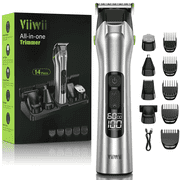 VIIWII Electric Beard Trimmer for Men, 14-in-1 Grooming Kit, Cordless Waterproof, with Nose & Ear Trimmer, Hair Clipper