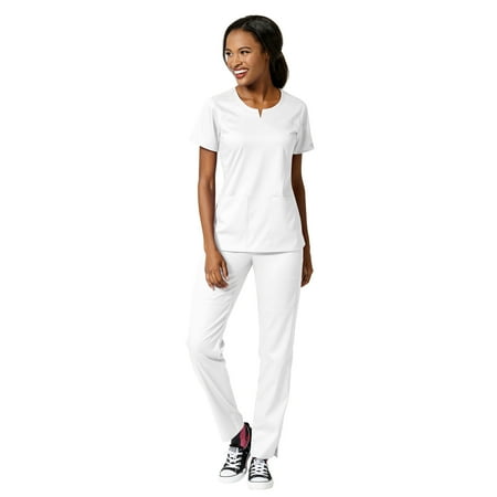

WonderWink Scrubs Set PRO Women s Notch Neck Top & Knit Waist Pant