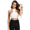 thumbnail image 5 of BEAUKEY 2022 Sexy Women Short Bandage Crop Top Vest Halter Camis Bodycon Tank Mini Length, 5 of 8