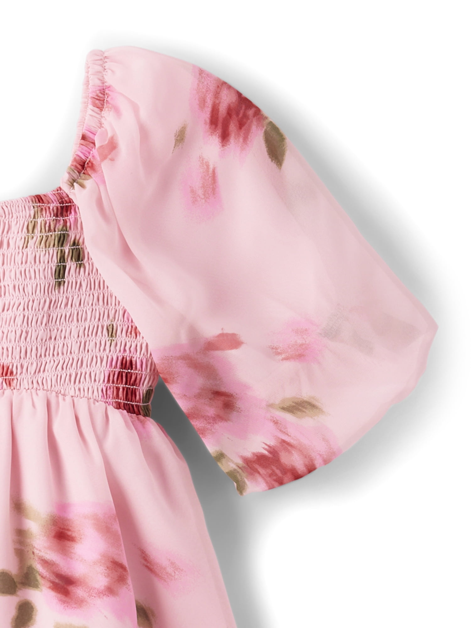 The Children's Place Girls Long Sleeve Smocked Chiffon Babydoll Dress, Sizes XS-XXL