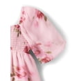 thumbnail image 2 of The Children's Place Girls Long Sleeve Smocked Chiffon Babydoll Dress, Sizes XS-XXL, 2 of 3