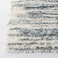 thumbnail image 4 of SAFAVIEH Fontana Danny Abstract Shag Runner Rug, Ivory/Teal, 2'3" x 8', 4 of 8