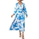 thumbnail image 1 of Vestido de mujer de manga larga con cinturón y estampado floral, vestido plisado, 1 of 8