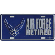 Air Force Retired Metal License Plate