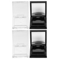 thumbnail image 1 of 4pcs Simple Empty Eyeshadow Box Square Eyeshadow Organizer (Black, White), 1 of 7
