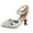 Silver, variant on Womens Latin Dance Shoes Closed Toe Ballroom Salsa Tango Party Sequin Party Shoes Ankle Strappy Low Heeled Performance Sparkly Dancing Shoes