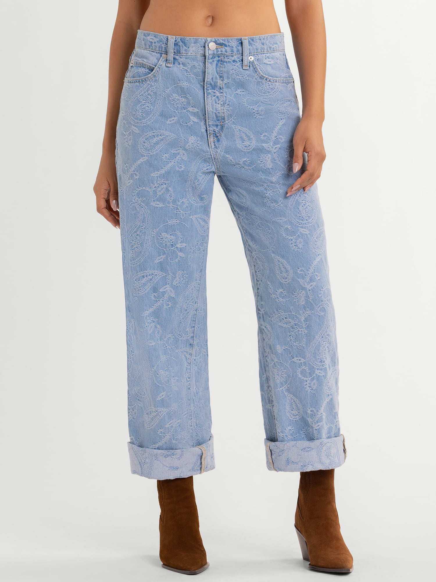 Jessica Simpson Women's and Women's Plus Cherry Cropped Patchwork