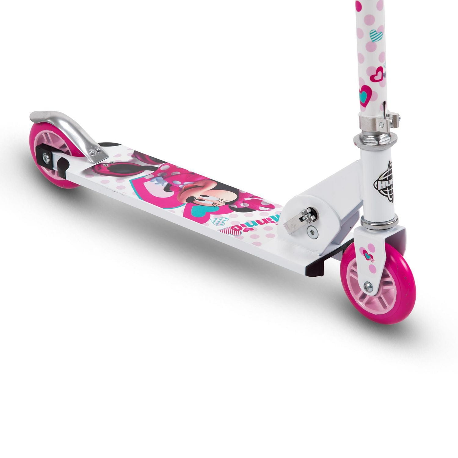 Trottinette pliante Minnie de Disney à 2 roues alignées en Aluminium pour filles, par Huffy