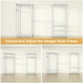 thumbnail image 6 of Ulif E1 Max Heavy Duty Closet Garment Rack, Adjustable Metal Freestanding Expandable Clothing Storage with 4 Hanger Rods, Easy to Assemble Wardrobe, White, 6 of 8