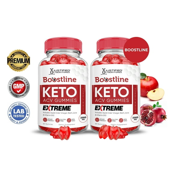 (2 Pack) Boostline Keto Extreme ACV Gummies 2000mg Dietary Supplement 120 Gummys