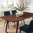 thumbnail image 3 of Maklaine 74" Live Edge Acacia Wood and Metal Dining Table in Black/Walnut, 3 of 8