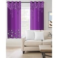 thumbnail image 3 of Blackout Curtains for Bedroom, Modern Purple Room Darkening Window Drapes for Living Room, Abstract Diamond Luxury Gradient Thermal Insulated Grommet Curtains, 42x63 inch, 2 Panels, 3 of 9