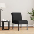 thumbnail image 1 of vidaXL Chaise Pantoufle Tissu Noir, 1 of 5