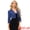 Dark Blue, variant on DARING DIVA Women's Satin Cardigan 3/4 Sleeve Open Front Cropped Work Bolero Shrug XS White