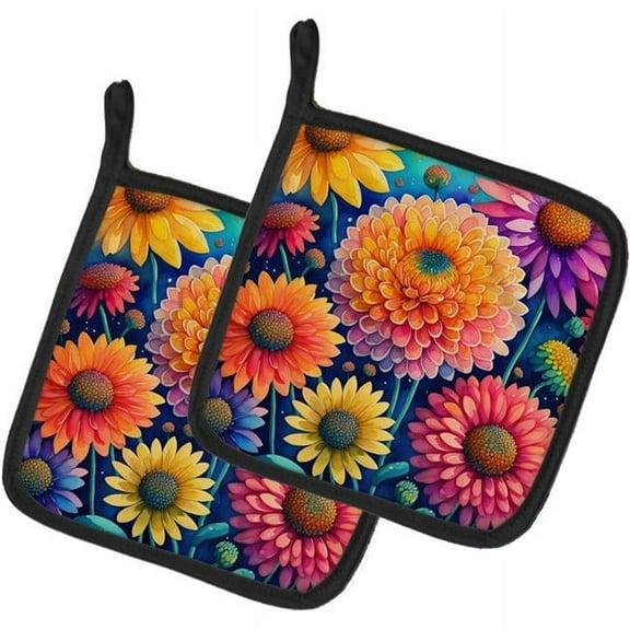 0.15 x 3.5 x 3.5 in. Coton De Tulear & Flowers Foam Coasters - Set of 4