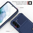 thumbnail image 6 of Allytech Galaxy S21 FE Cover Case for Samsung Galaxy S21 FE 5G 6.4 inch 2021, Wallet Credit/Bank Card Pockets Back Flip Hard PC Scratch-Free Case for Samsung Galaxy S21 FE, Darkblue, 6 of 7