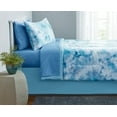 thumbnail image 3 of Mainstays Blue Tie Dye 6 Piece Bed in a Bag Comforter Set with Sheets, Twin, 3 of 10