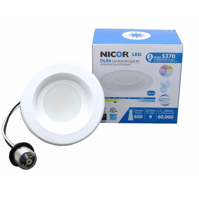 NICOR DLR4-3006-120-2K-WH 4 in. LED Recessed Downlight in 2700K, White