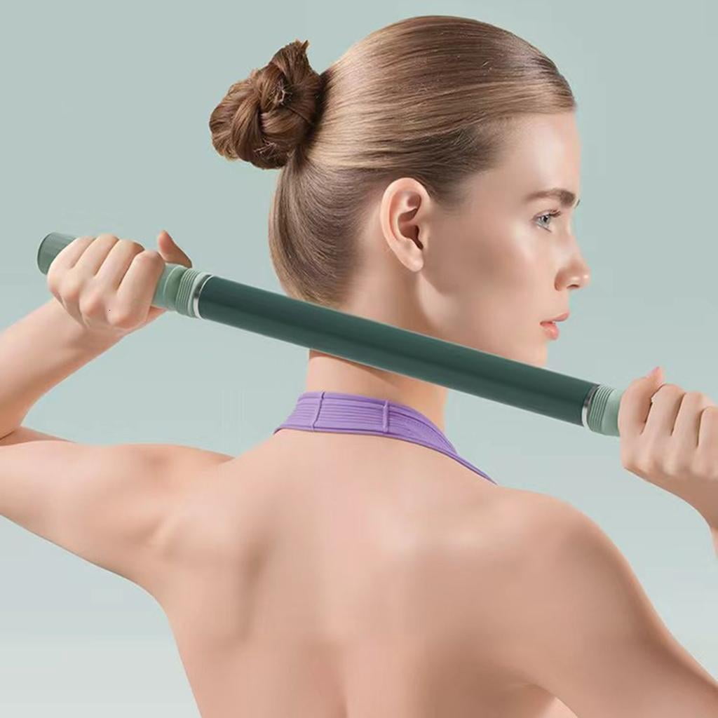 Yihuala Pilates Roller Stainless Construction NonSlip Surfaces Deeply Tissue Therapies Compacts Muscle Exercise Recovery Stick