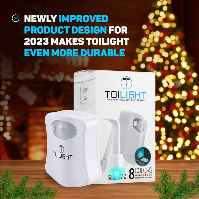 ToiLight The Original Toilet Night Light Tech Gadget. Fun Bathroom Motion  Sensor LED Lighting. Weird Novelty