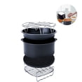 thumbnail image 4 of Accesorios para freidoras de aire, 10 piezas de 6 pulgadas/16 cm, sartén de seguridad para hornear pizza, herramientas de cocina, características líderes en su clase, 4 of 10