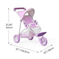 thumbnail image 4 of Olivia's Little World Doll Jogging-Style Stroller, Purple/Stars, 4 of 11