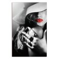 thumbnail image 1 of Amazing Rugs AR-83354 48 x 32 Po Oppidan Maison Rouge Lèvres & Sexy Hat Wall Art, 1 of 1