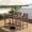 Brown, variant on SERWALL 41" Outdoor Bar Table, HDPE All Weather Adirondack Outdoor Bar Height Table, Navy