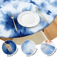 thumbnail image 4 of Blue White Tie Dye Mandala Pattern Round Fitted Tablecloth with Elastic Edge,Dining Table Cover Waterproof,Outdoor Round Tablecloth for Camping,Dining,Indoor and Outdoor, 4 of 7