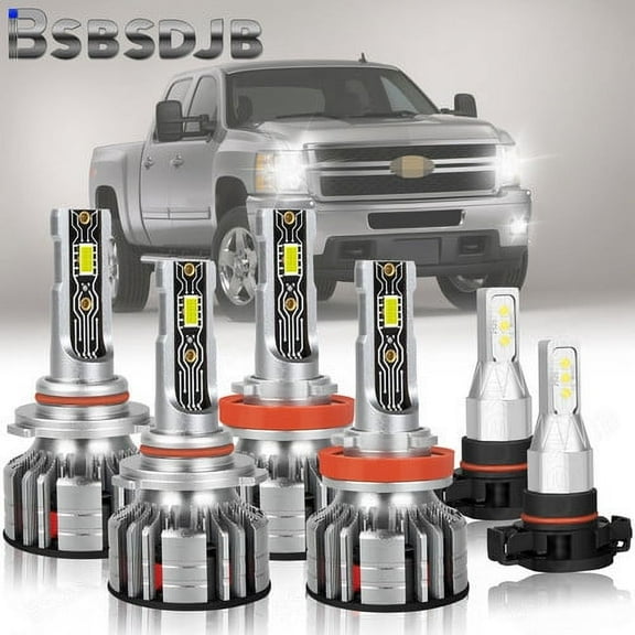 For Chevy Tahoe 2015 2016 2017 2018 2019 LED Headlight High Low   Fog Light Bulb