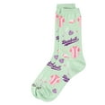 thumbnail image 3 of MeMoi Women's "Ms. Baseball" Rayon Blend Novelty Crew Sock - Womens - Female, 9-11, Mint, 3 of 3