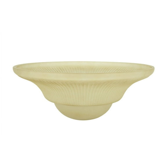 Aspen Creative 23119-01 Amber Glass Shade for Medium Base Socket Torchiere Lamp, Swag Lamp and Pendant, 16" Diameter x 6-1/2" Height.