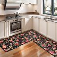 thumbnail image 3 of Kitchen Rugs Sets Of 2,Pioneer Flower Floral Print Pattern Anti Fatigue Kitchen Mat Rugs Non Slip Washable,Decorative Kitchen Floor Mats for Kitchen,Sink,Laundry,17"x47"+17"x47", 3 of 5