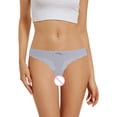 thumbnail image 4 of Gibobby Calzones de encaje para mujer Tanga sexy para mujer Bragas sin costuras Seda de hielo Tanga transpirable Bragas(Gris,CH), 4 of 4