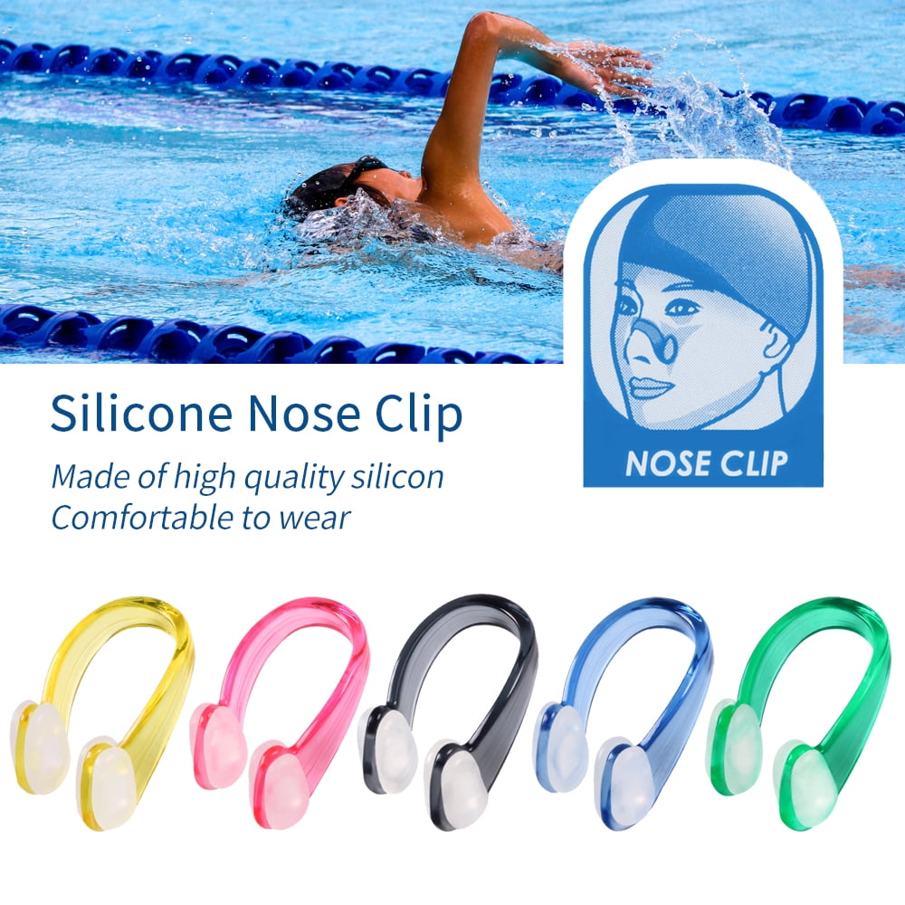 2Pcs Silicone Swimming Watertight Nose Clip Swim Fitness Pool PC Nasal Splint!w 