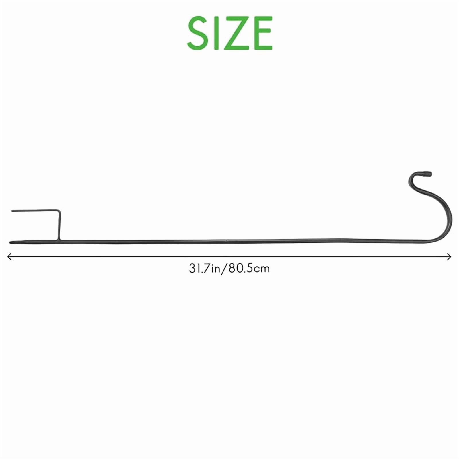 10X Shepherd Hooks Rust  Garden Stake Outdoor Metal Plant Stand Hanger Bird Feeder Pole 80.5X10X1cm