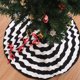 thumbnail image 5 of Falda corta de felpa para árbol de Navidad con rayas blancas y negras, falda de árbol de doble capa decoración de árbol de Navidad mat-73CM, 5 of 10