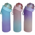 thumbnail image 1 of Termos para agua de 650 ml sin BPA con sabor para acampar, senderismo, pesca (rosa), 1 of 2