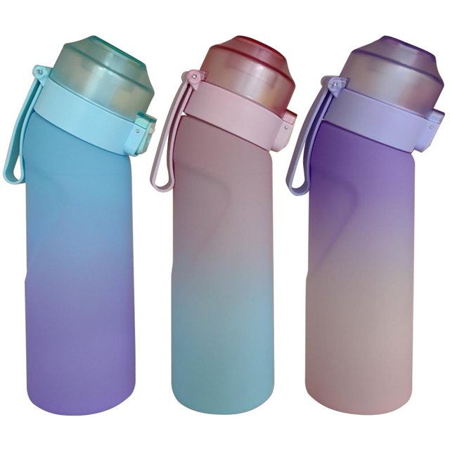 Termos para agua de 650 ml sin BPA con sabor para acampar, senderismo, pesca (rosa)