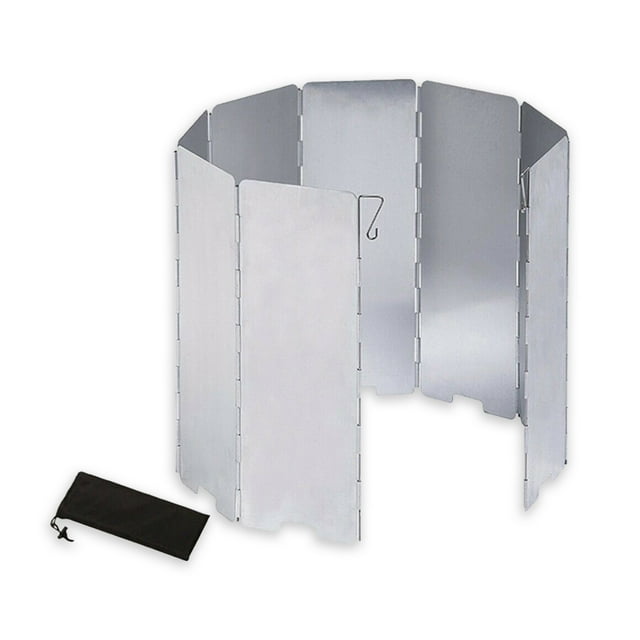 Toystoory Estufa de Escudo de viento Estructura plegable Pantalla a prueba de viento Accesorio protector Kits de desorden para acampar