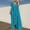 Blue, variant on Kctiaxy Yellow Jumpsuits for Women Short Sleeve V Neck Causal Rompers Solid Color Summer Fashion Breathable Outwear Loose Wide Leg Jumpsuit with Pockets