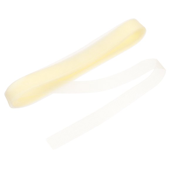 Uxcell Trenza de Crin de Caballo de Poliéster de 25 Yardas y 1 Pulgada de Ancho, 1 Rollo de Trenza de Crin de Caballo Dura, Blanco Lechoso