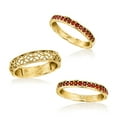 thumbnail image 4 of Ross-Simons 0.60 ct. t.w. Garnet and Scrollwork Jewelry Set: 3 Rings in 18kt Gold Over Sterling, Women's, Adult, 4 of 6