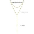 thumbnail image 3 of SKQIT Round Drop Y Necklace for Women 18K Gold Plated Dainty Lariat Y-Shaped Necklace Delicate Cute Simple Jewelry Gift, 3 of 6