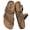 Taupe, variant on Litfun Suede Cork Footbed Sandals for Women Summer Arch Support Slide Sandals with Adjustable Buckles, Brown
